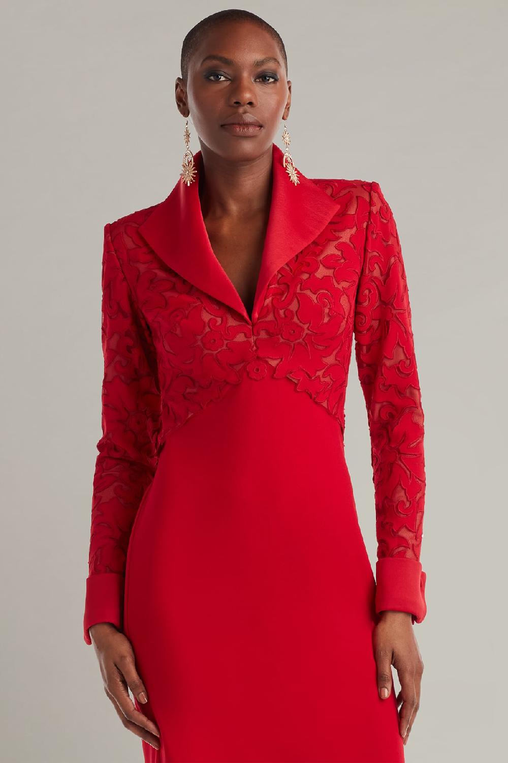 Tadashi Shoji Rovet Collar Dress