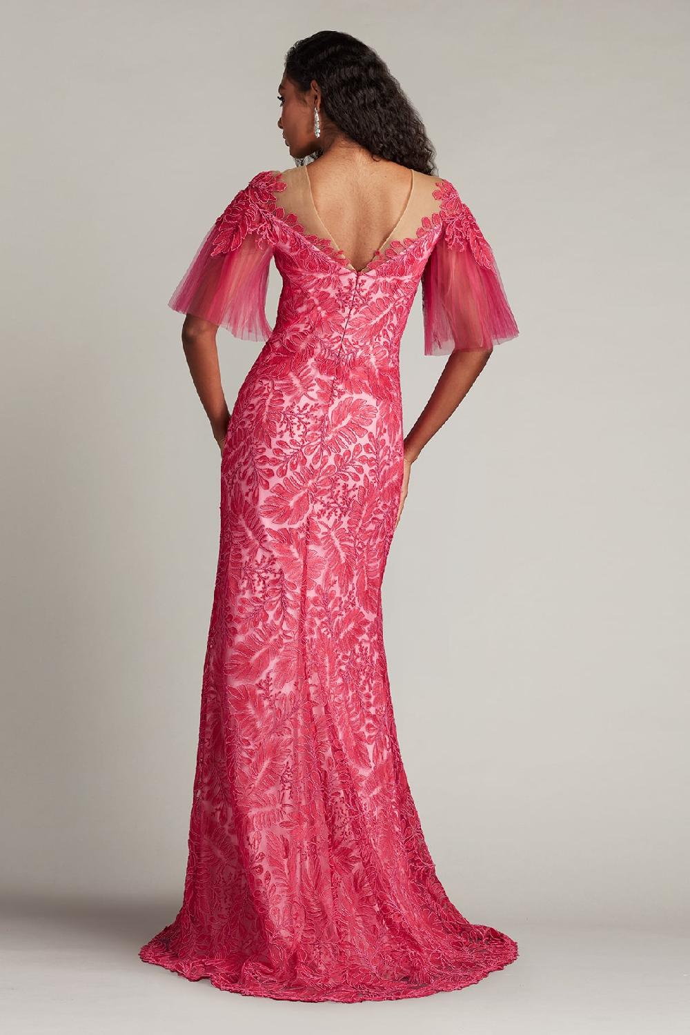 Tadashi Shoji Ryn Embroidered Tulle Illusion Gown