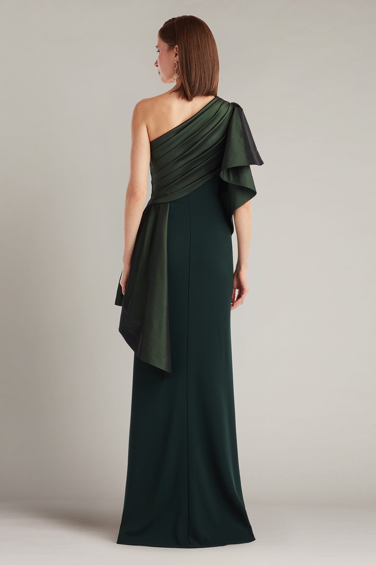 Tadashi Shoji Santa Fe Draped Flounce Gown