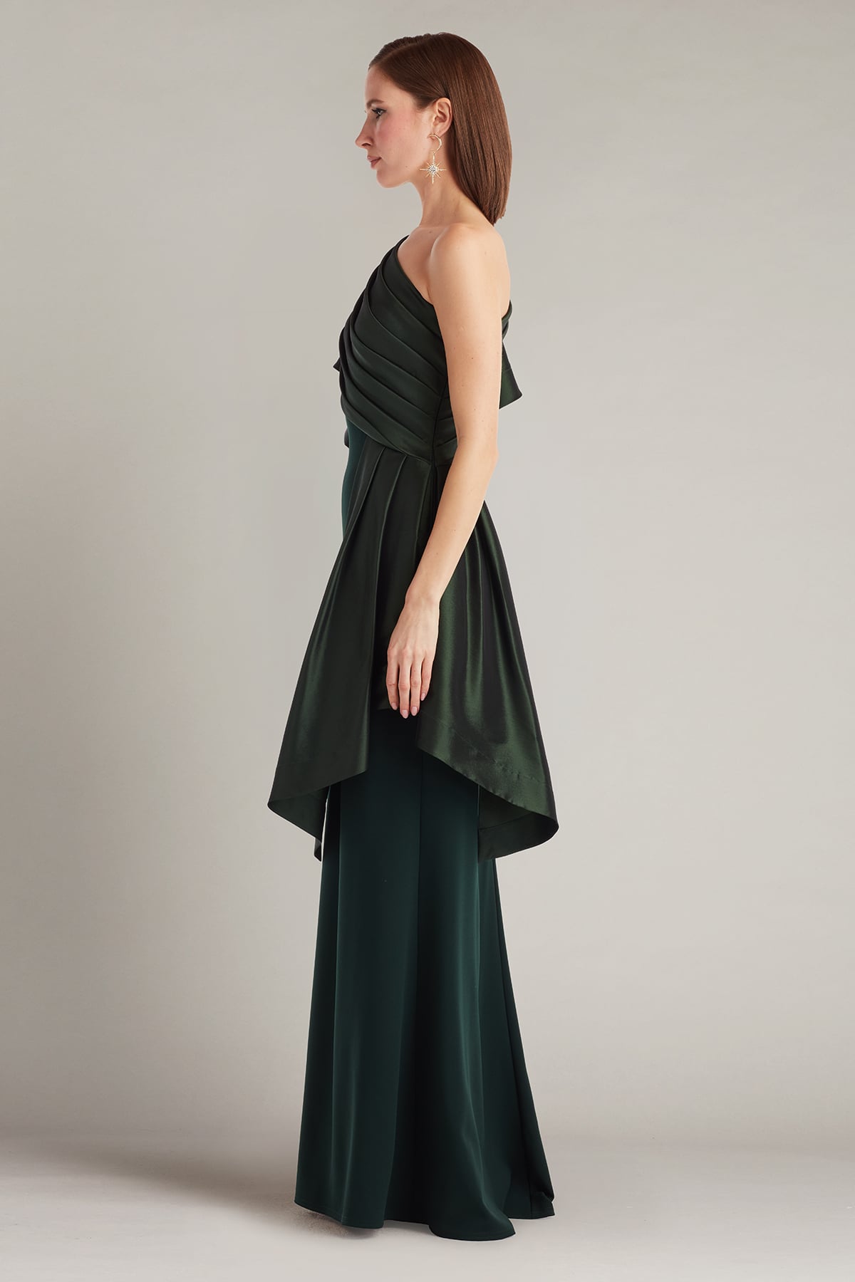 Tadashi Shoji Santa Fe Draped Flounce Gown