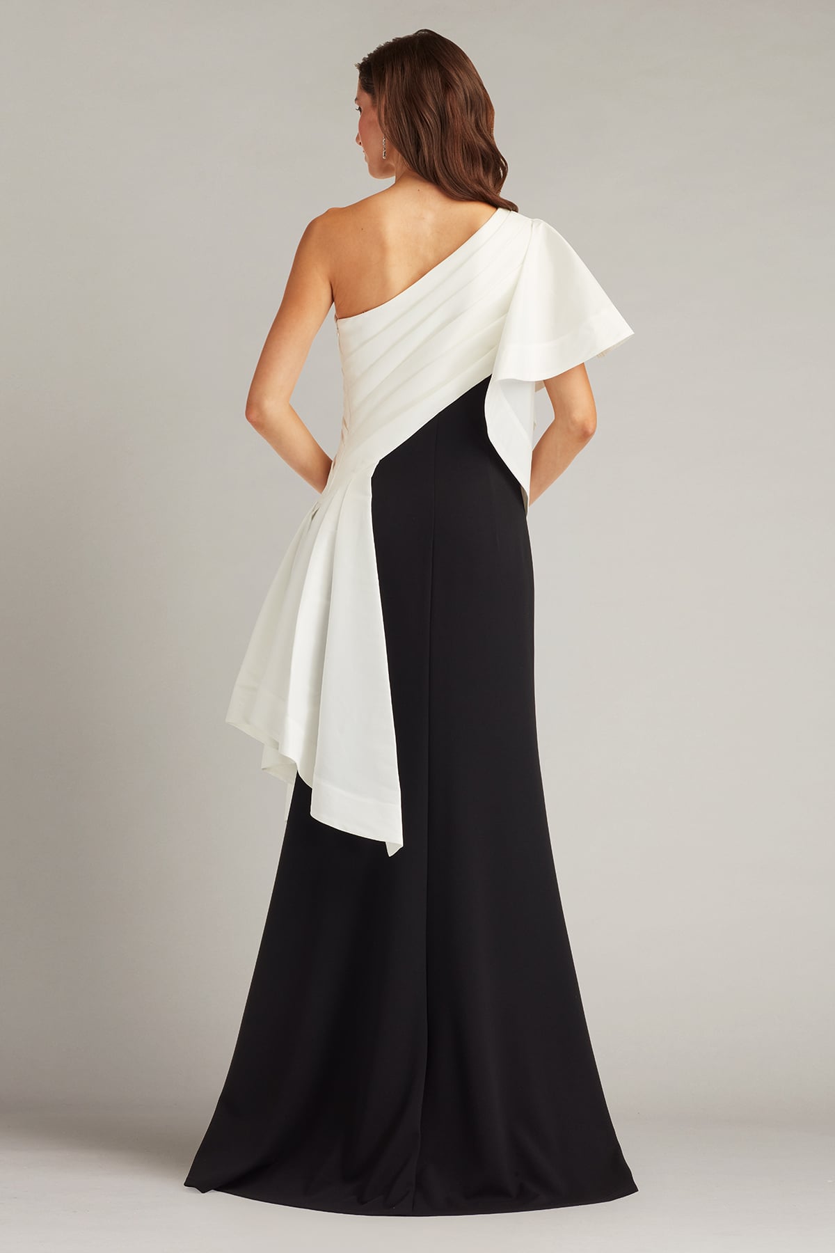 Tadashi Shoji Santa Fe Draped Flounce Gown