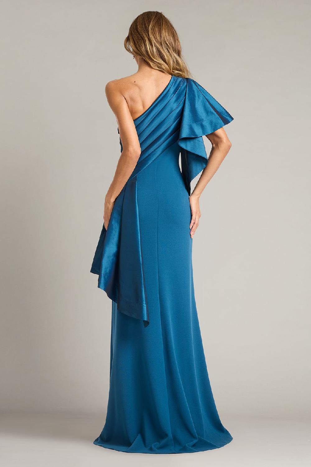 Tadashi Shoji Santa Fe Draped Flounce Gown