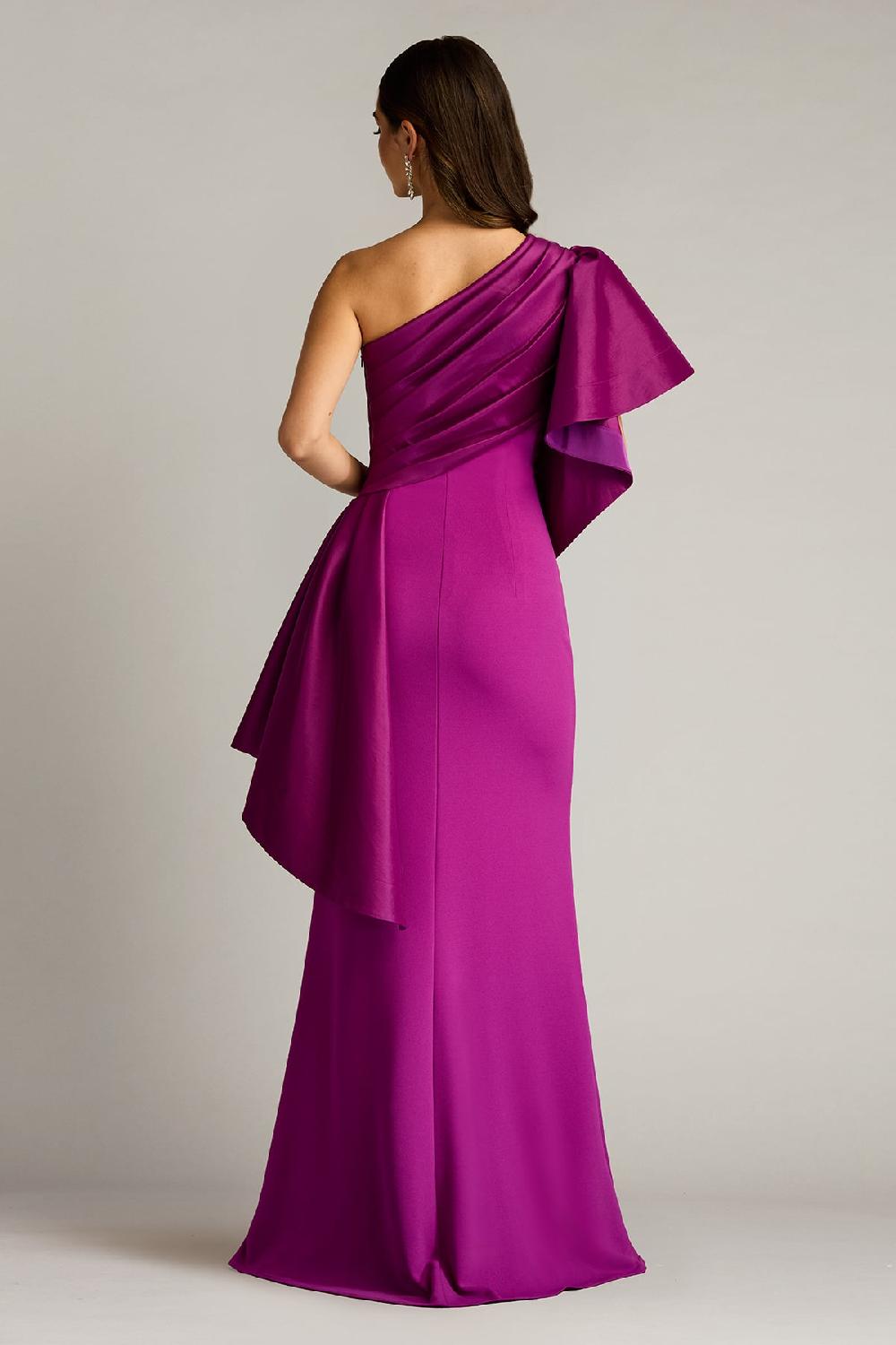 Tadashi Shoji Santa Fe Draped Flounce Gown