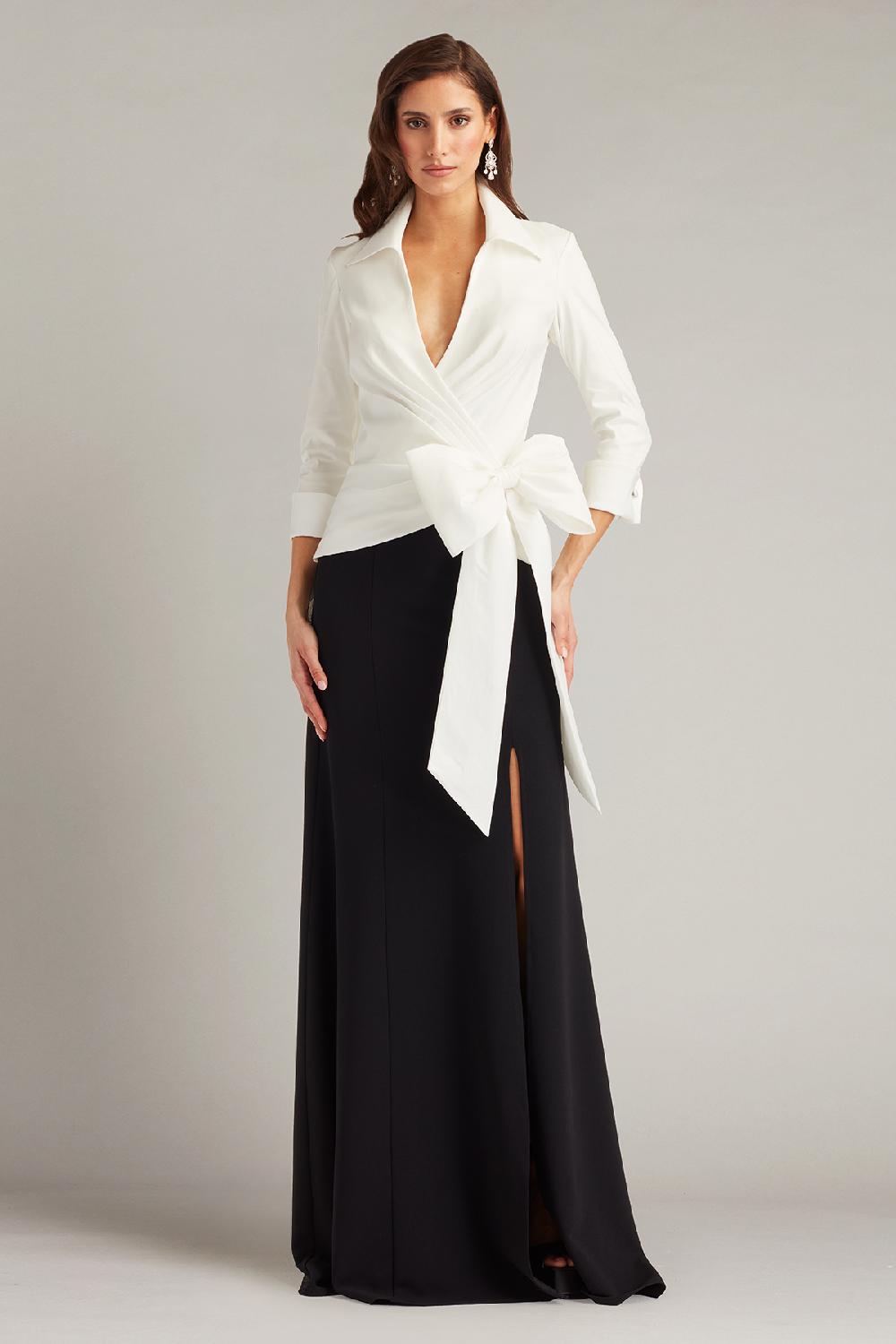 tadashi shoji Sarma Wrap Bow Gown