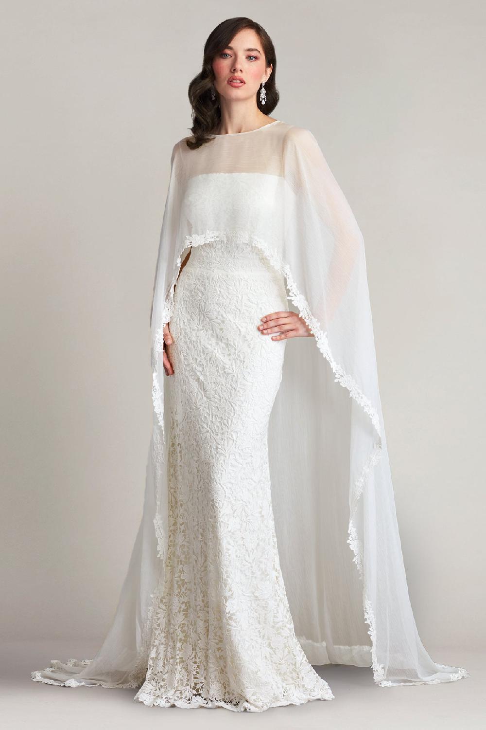 Tadashi Shoji Sassel Overlay Gown