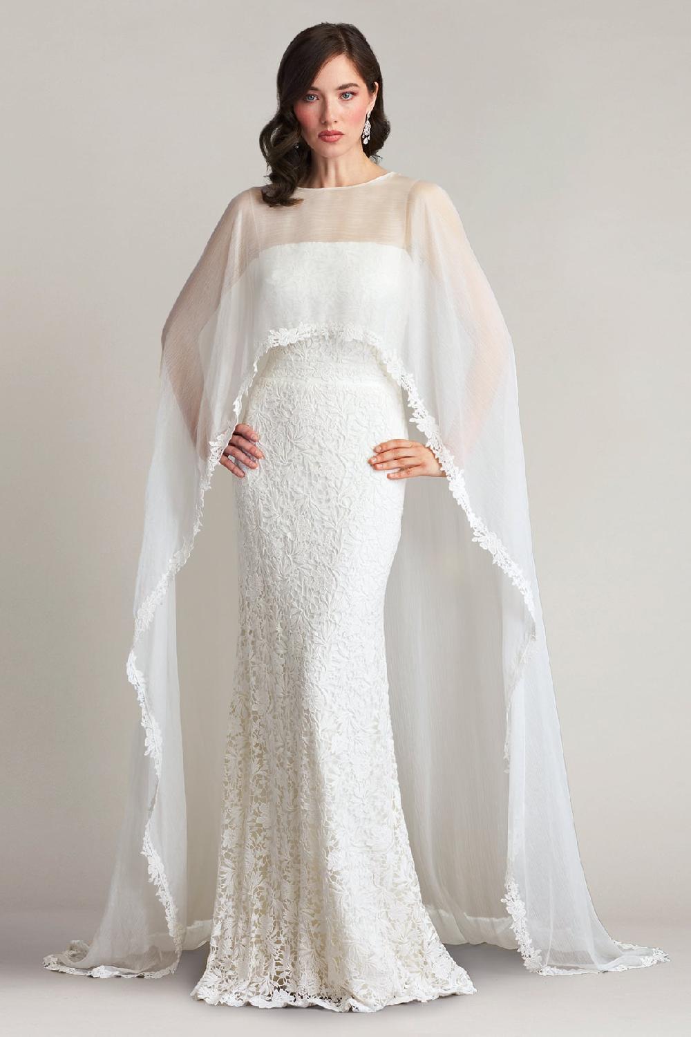 tadashi shoji Sassel Overlay Gown