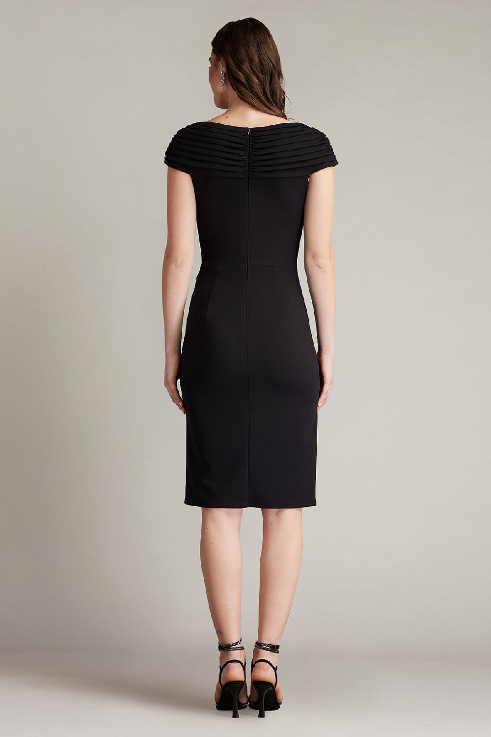 Tadashi Shoji Seton Pleated Drape Cocktail Dress
