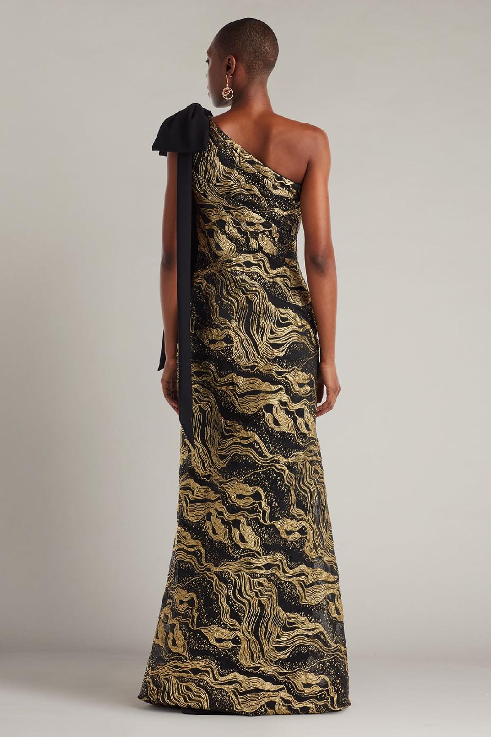 Tadashi Shoji Shariza Bow-Shoulder Gown