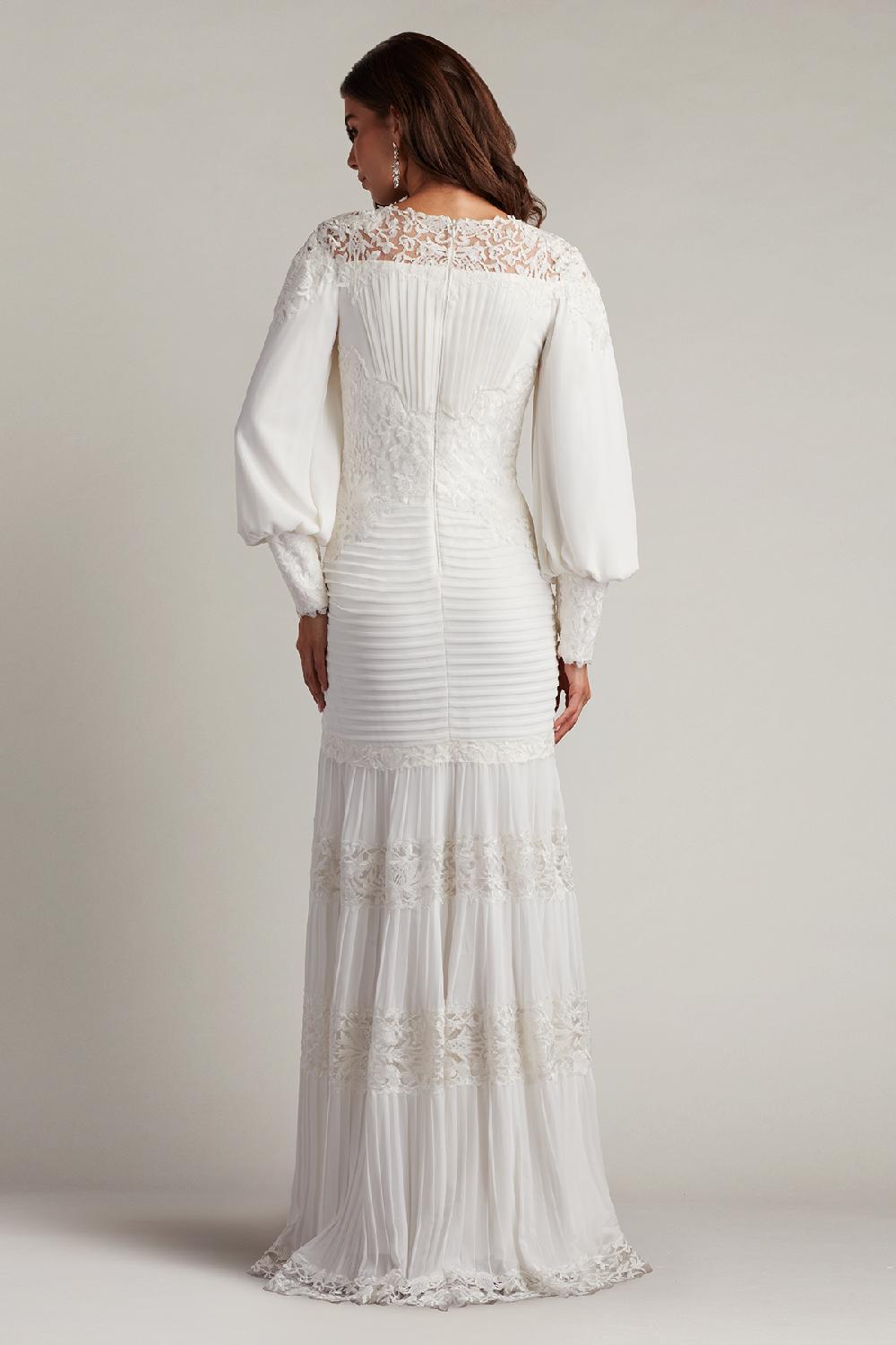 Tadashi Shoji Silverado Blouson Sleeve Gown