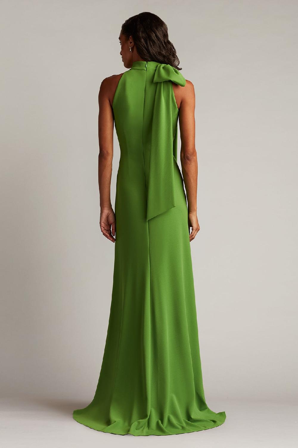Tadashi Shoji Sims Shoulder Bow Halter Gown