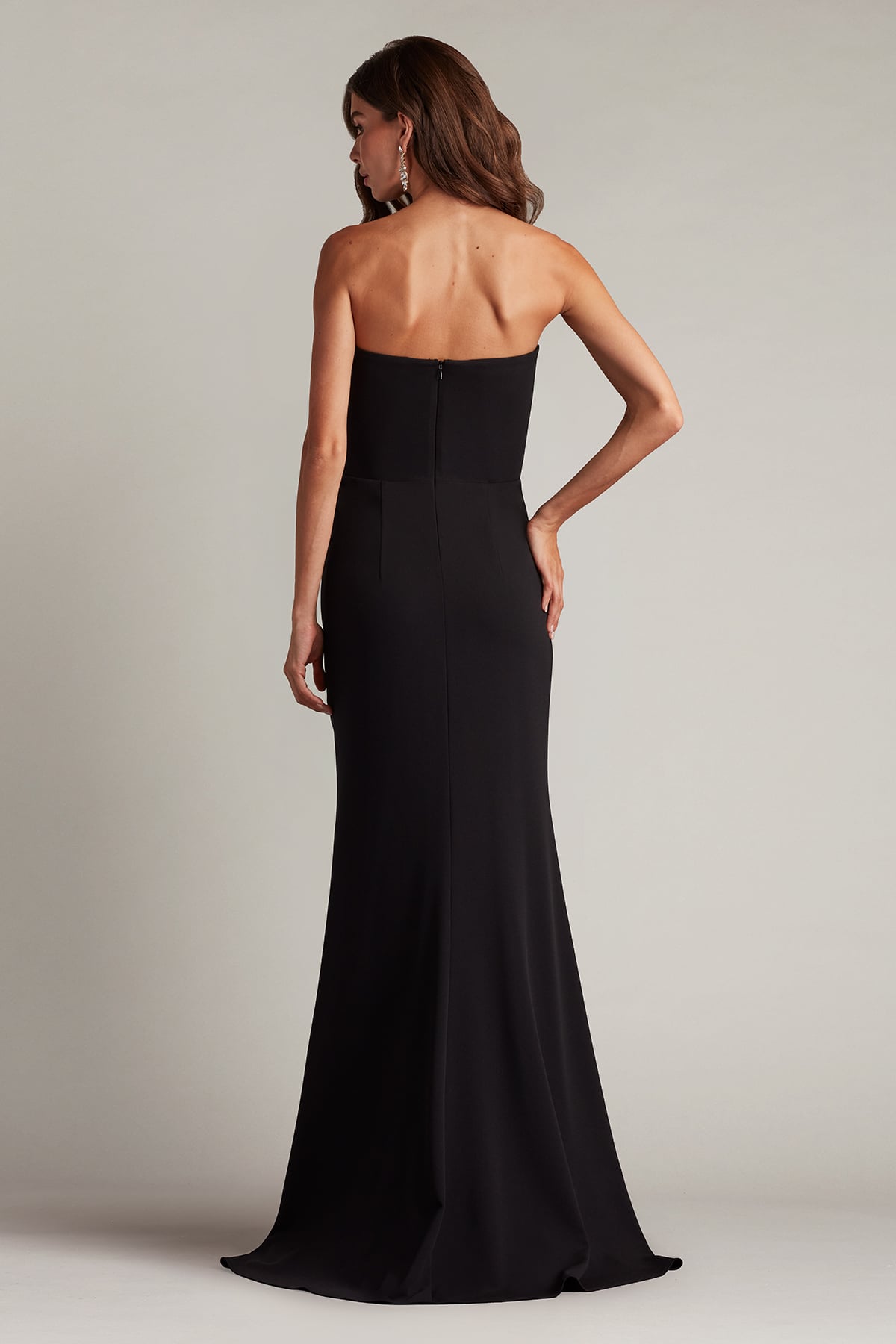 Tadashi Shoji Sirota Center-Front Ruffle Gown