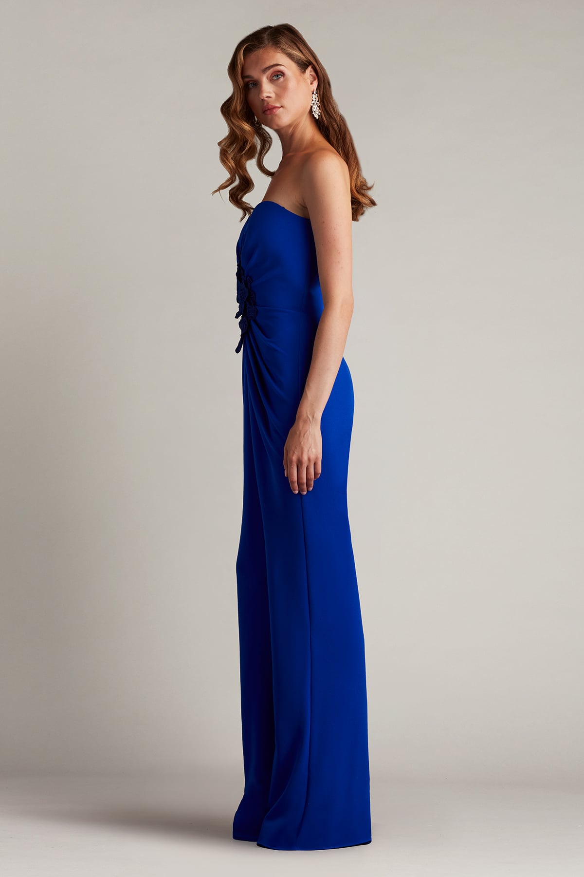 Tadashi Shoji Sirota Center-Front Ruffle Jumpsuit