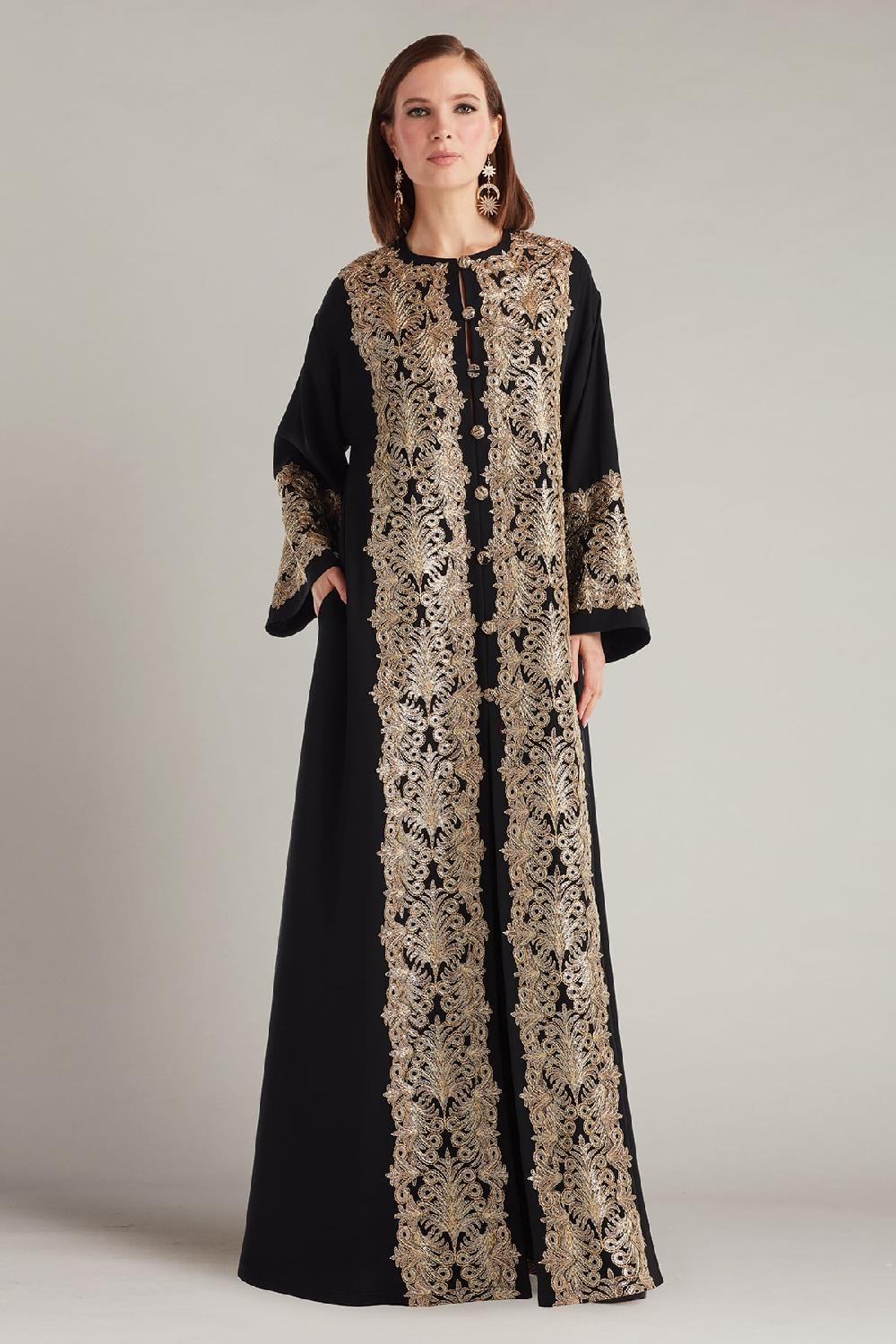 tadashi shoji Solem Sequin Embroidered Caftan Gown