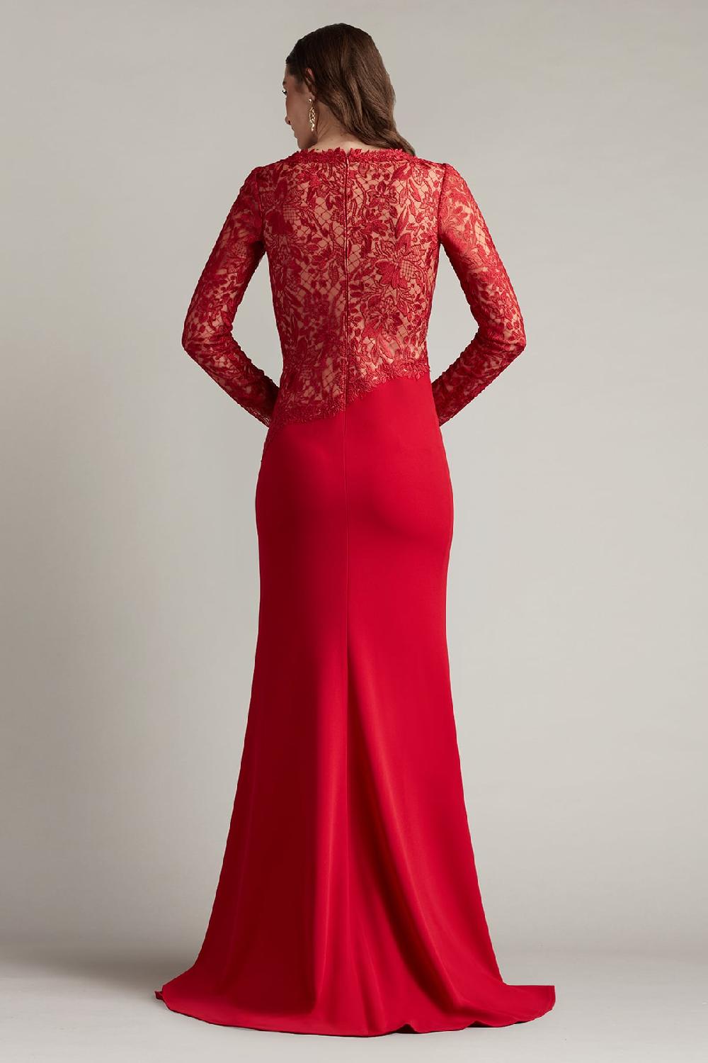 Tadashi Shoji Sorrell Embroidered Crepe Gown