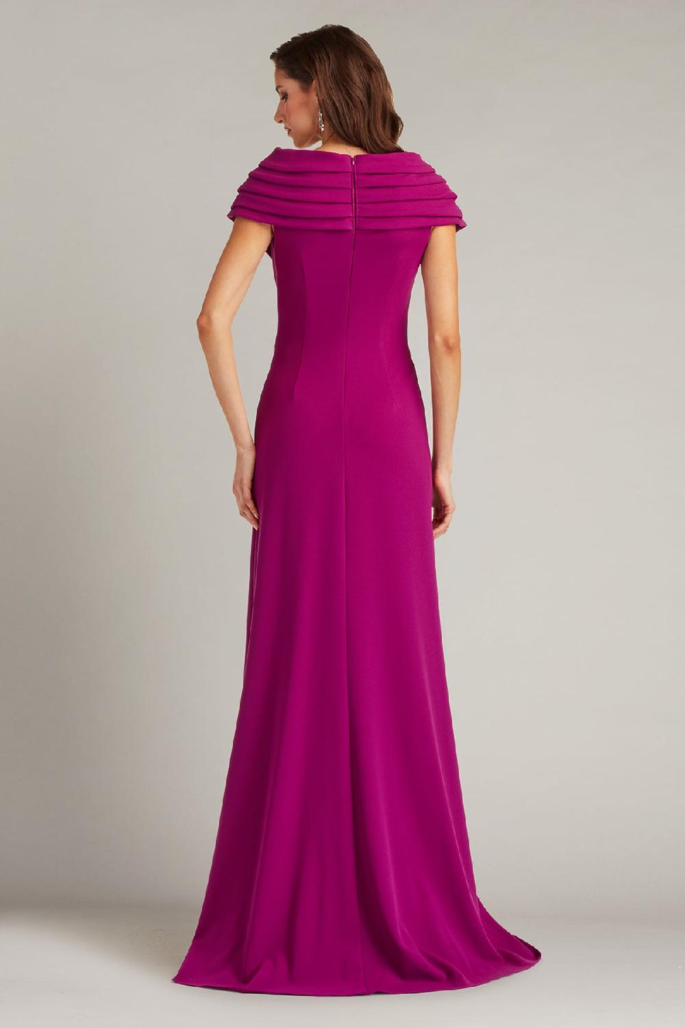 Tadashi Shoji Talise Waterfall Flounce Gown