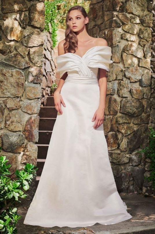 Tadashi Shoji Tenley Satin Jacquard Gown