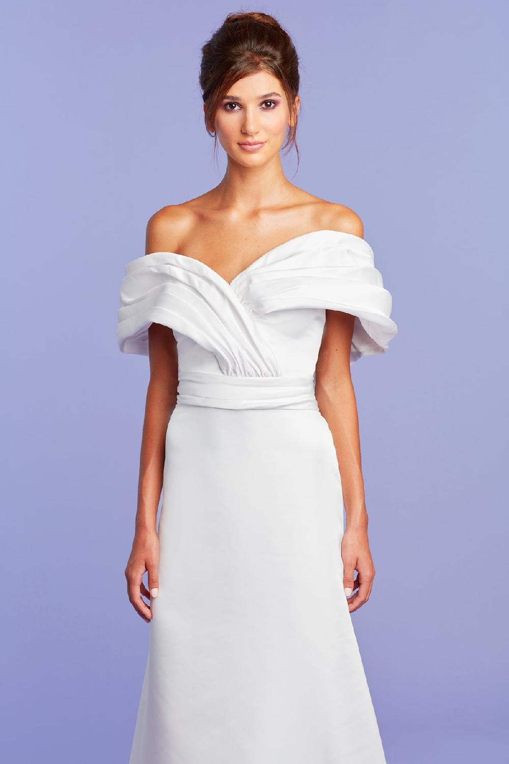 Tadashi Shoji Tenley Satin Jacquard Gown