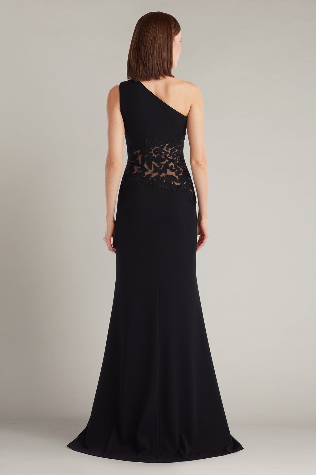 Tadashi Shoji Verrier One-Shoulder Illusion Gown