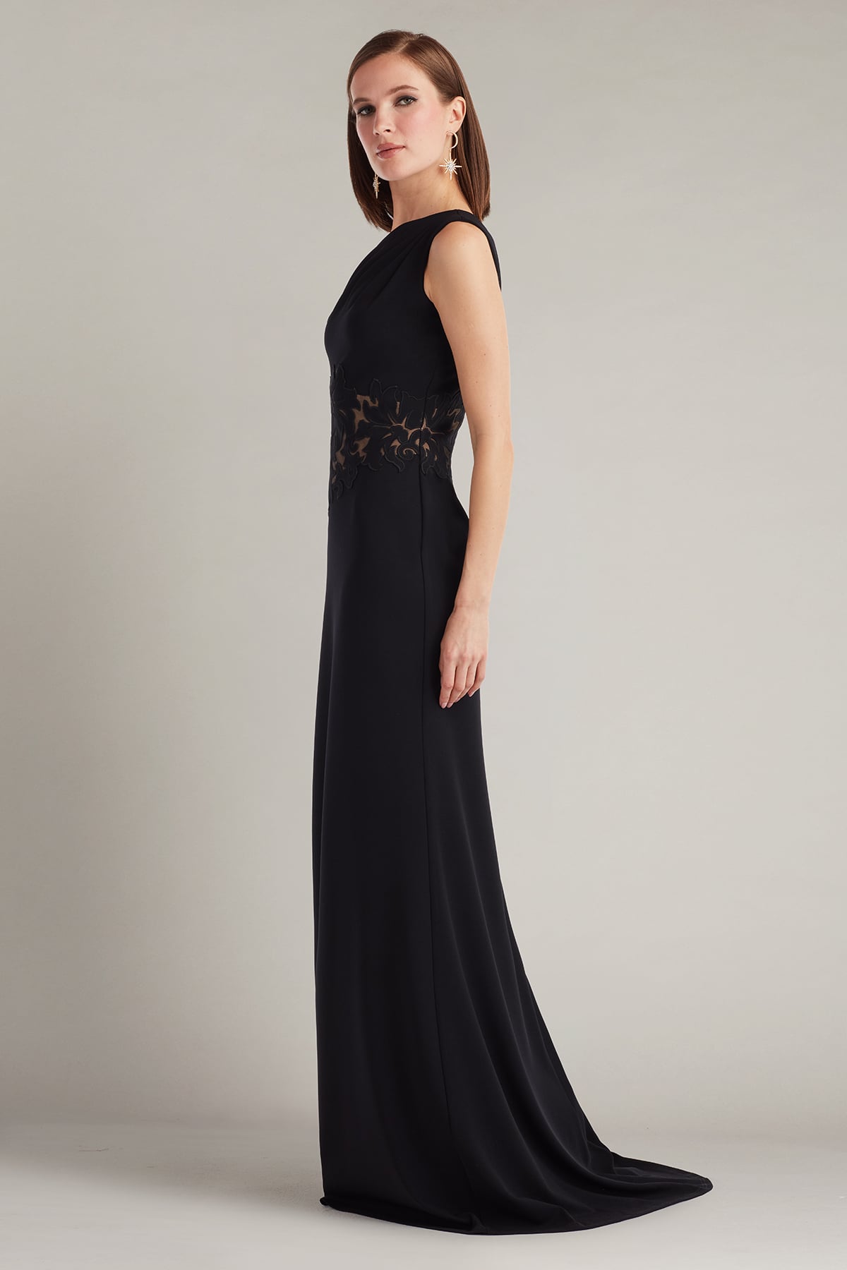 Tadashi Shoji Verrier One-Shoulder Illusion Gown