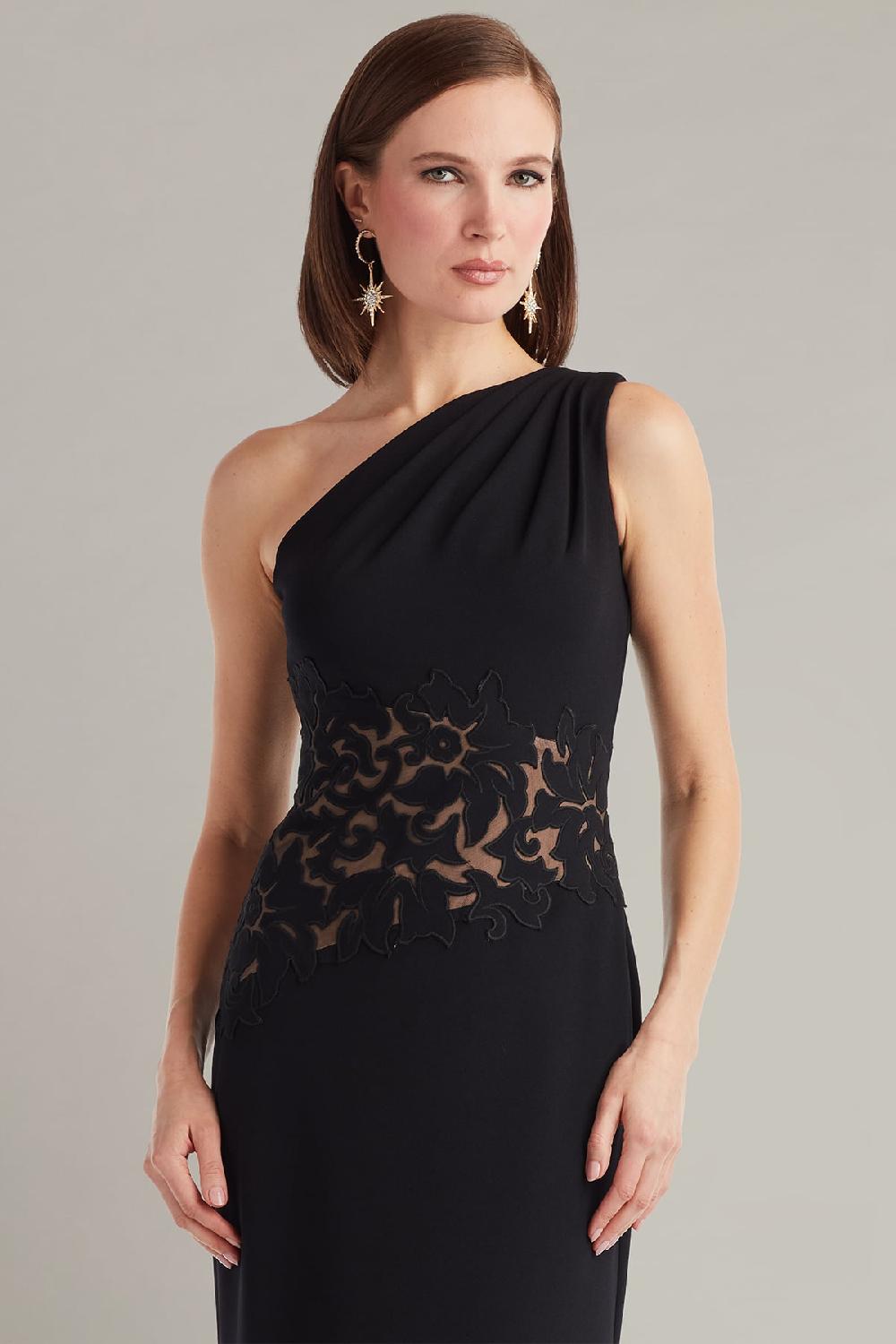 Tadashi Shoji Verrier One-Shoulder Illusion Gown