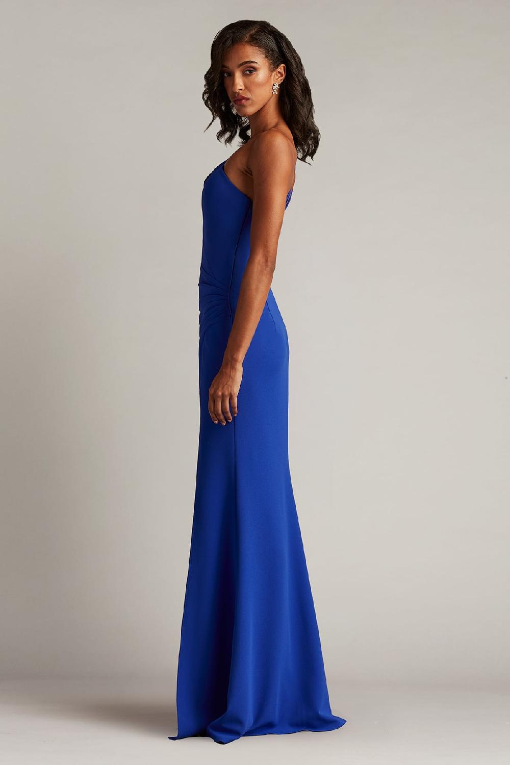 Tadashi Shoji Viveca One-Shoulder Keyhole Gown