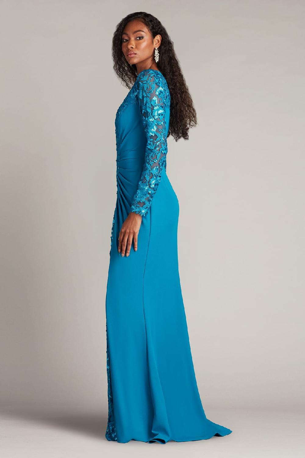 Tadashi Shoji Whitley Sequin Embroidered Gown