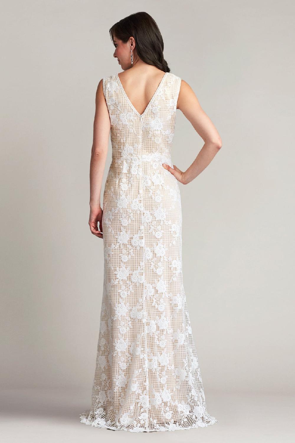 Tadashi Shoji Windsor Sleeveless V-Neck Lace Gown