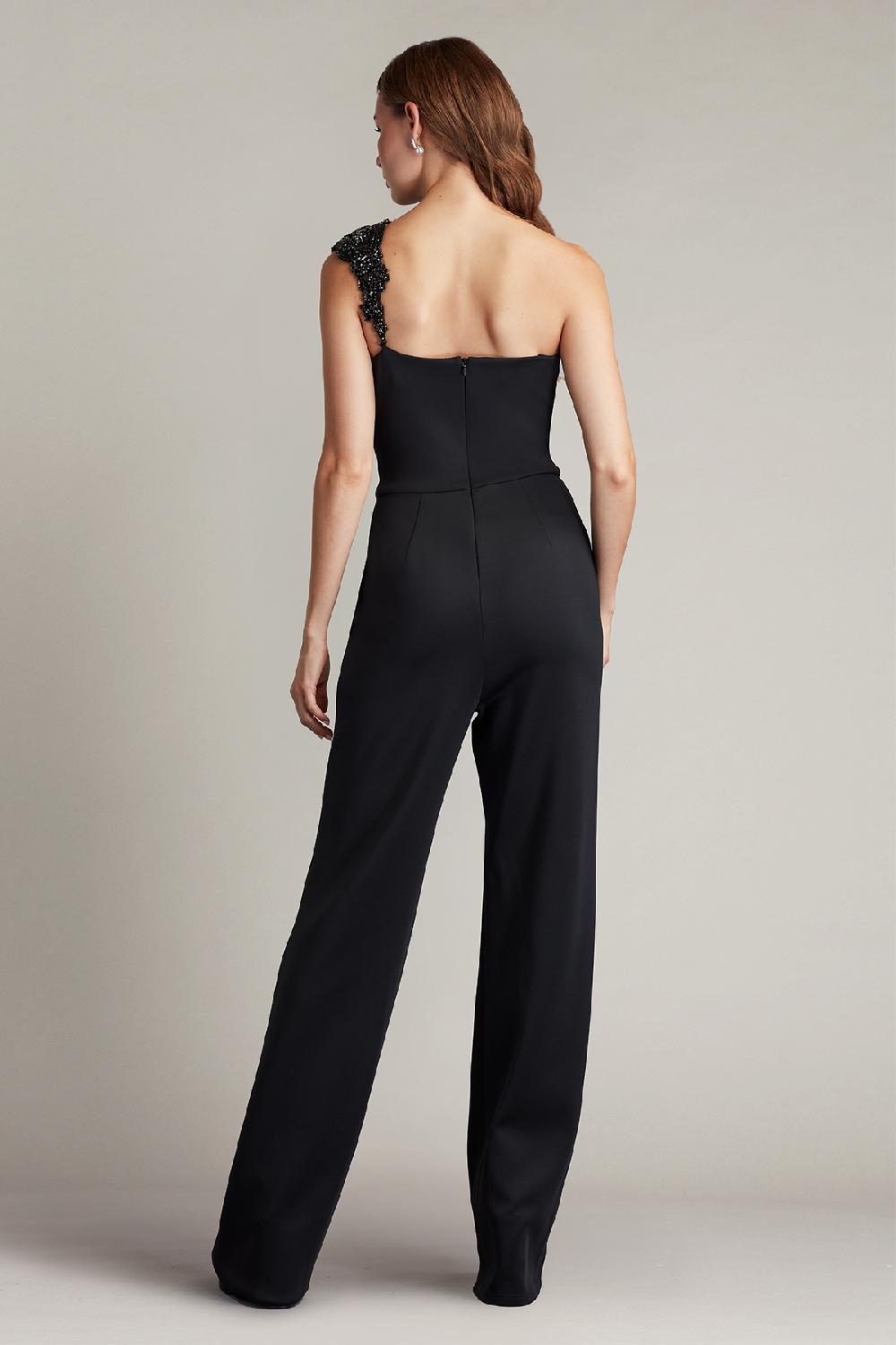 Tadashi Shoji Tilly Embellished One-Shoulder Jumpsuit