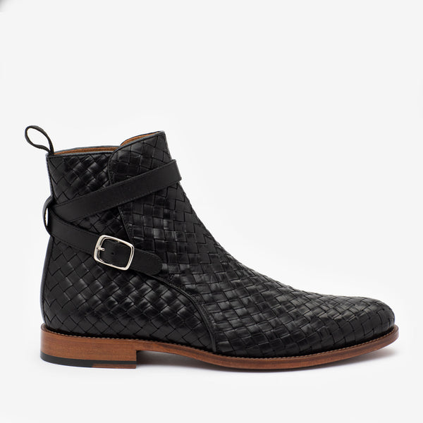 taft The Dylan Jodhpur Boot in Black Woven