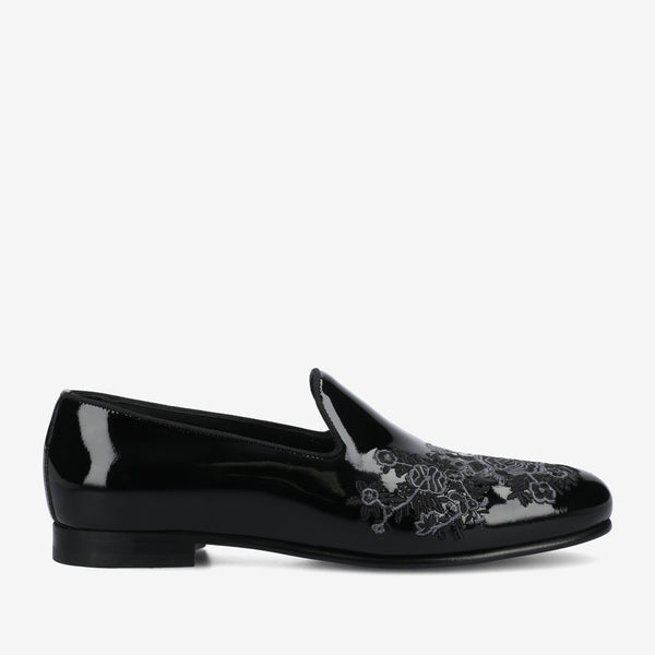 taft The Estate Slipper in Black Patent Leather