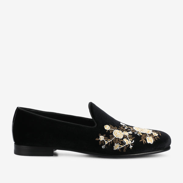 taft The Estate Slipper in Black Velvet