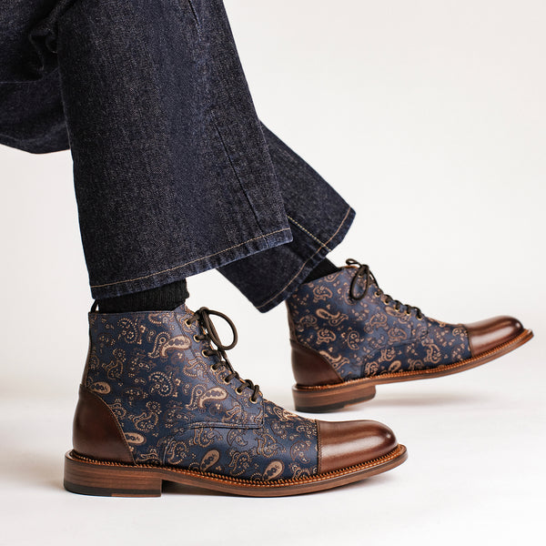 Taft The Jack Dress Boot In Brown Paisley