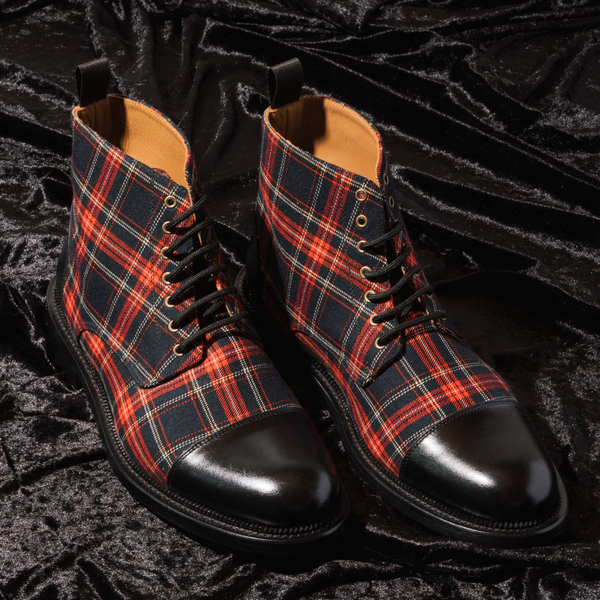 Taft The Jack Dress Boot In Red Plaid