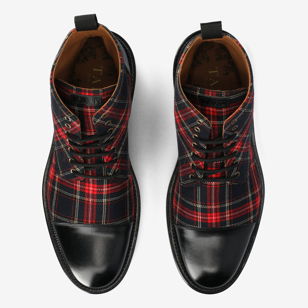 Taft The Jack Dress Boot In Red Plaid