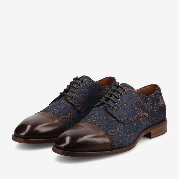 Taft The Jack Oxford Shoe In Brown Paisley