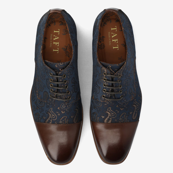 Taft The Jack Oxford Shoe In Brown Paisley