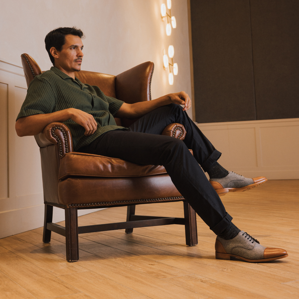 Taft The Jack Shoe In Grey/Brown