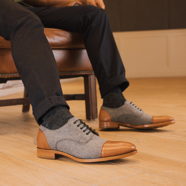 Taft The Jack Shoe In Grey/Brown