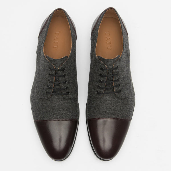 Taft The Jack Shoe In Grey/Oxblood