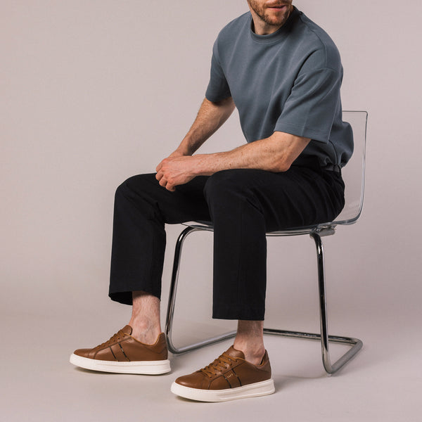 Taft The Logan Sneaker In Tan