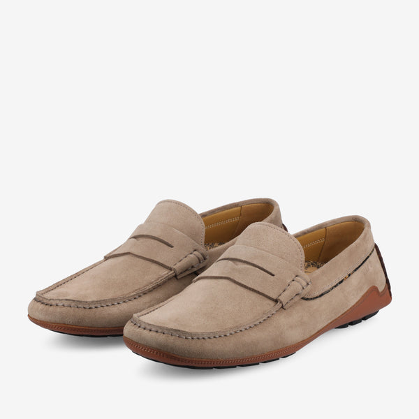 Taft The Luke In Taupe Suede