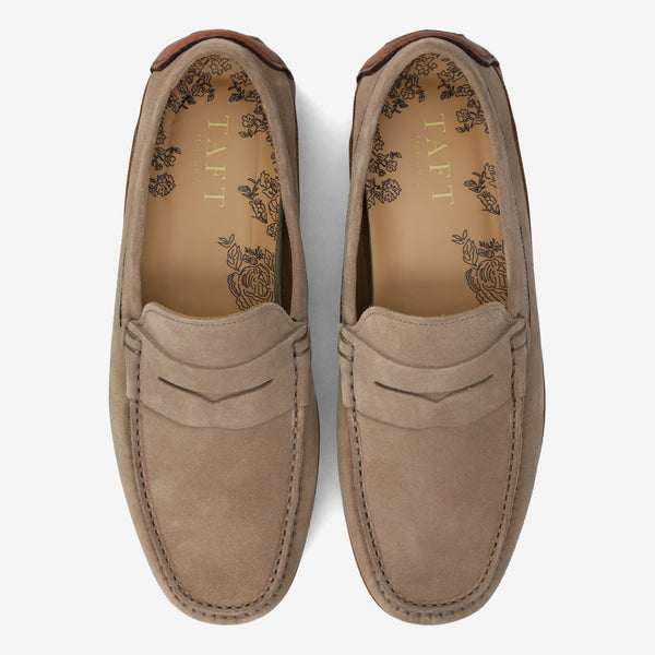 Taft The Luke In Taupe Suede