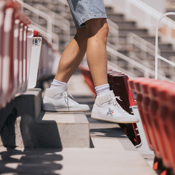 Taft The Rapido High-top Sneaker In White Crane