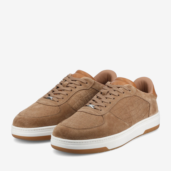Taft The Rapido Low-Top Sneaker In Taupe Suede