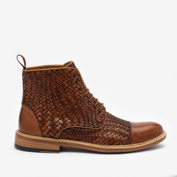 taft The Rome Boot in Brown Woven