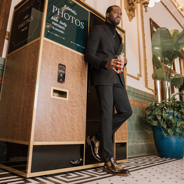 Taft The Rome Boot In Gilded Gold