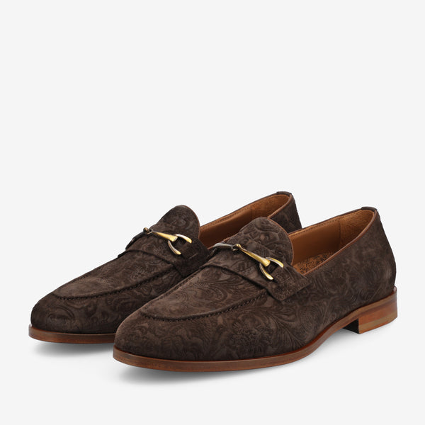 taft The Russell In Chocolate Floral Suede