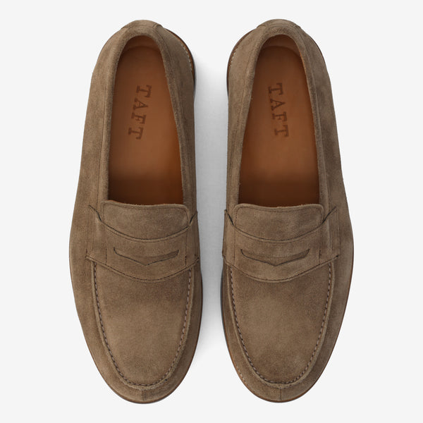 Taft The Sterling Loafer In Taupe Suede