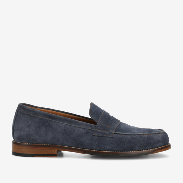 taft The Sterling Loafer in Washed Blue Suede