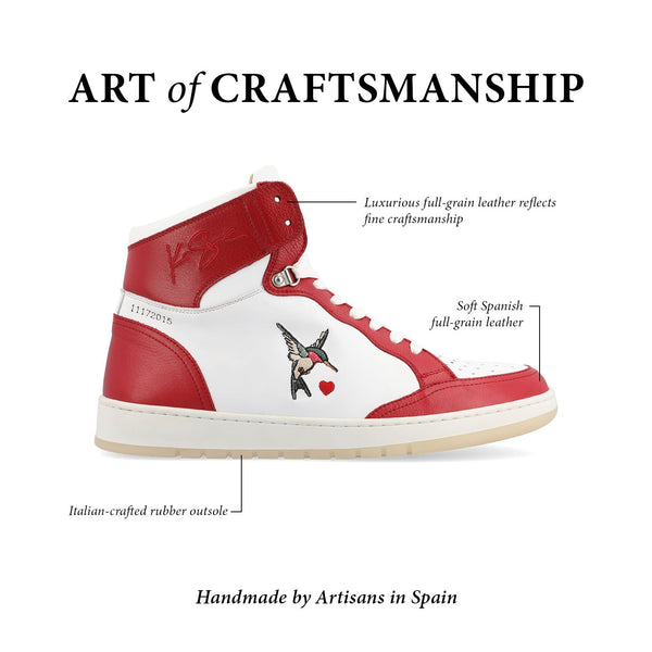 Taft The Rapido High-top Sneaker In Red Hummingbird